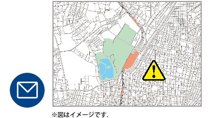 インシデント発生場所がすぐわかる＜アラーム通知・マップ機能＞